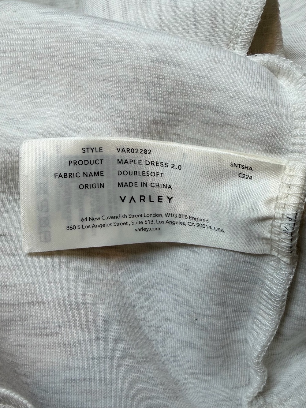 Varley Maple Dress 2.0 Doublesoft Casual Drawstring Knit T-Shirt Dress - Picture 15 of 15